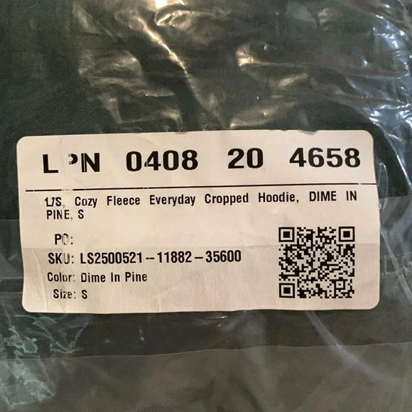 Yitty Cozy Fleece Everyday Cropped Hoodie - Dime in Pine - Picture 4 of 4